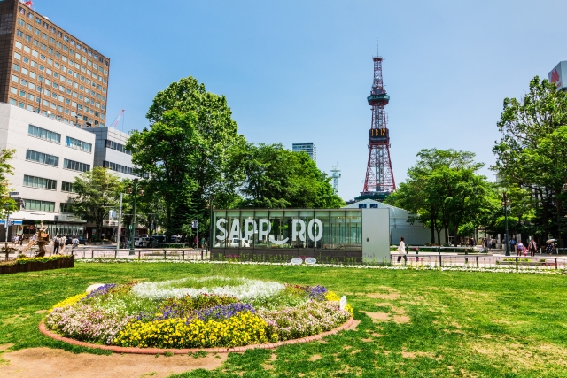 札幌の大通り公園テレビ塔