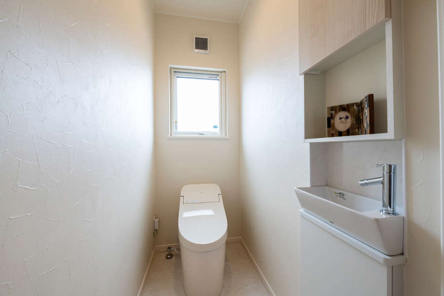 苫小牧　柳町のモデルハウス グラスゴー トイレ