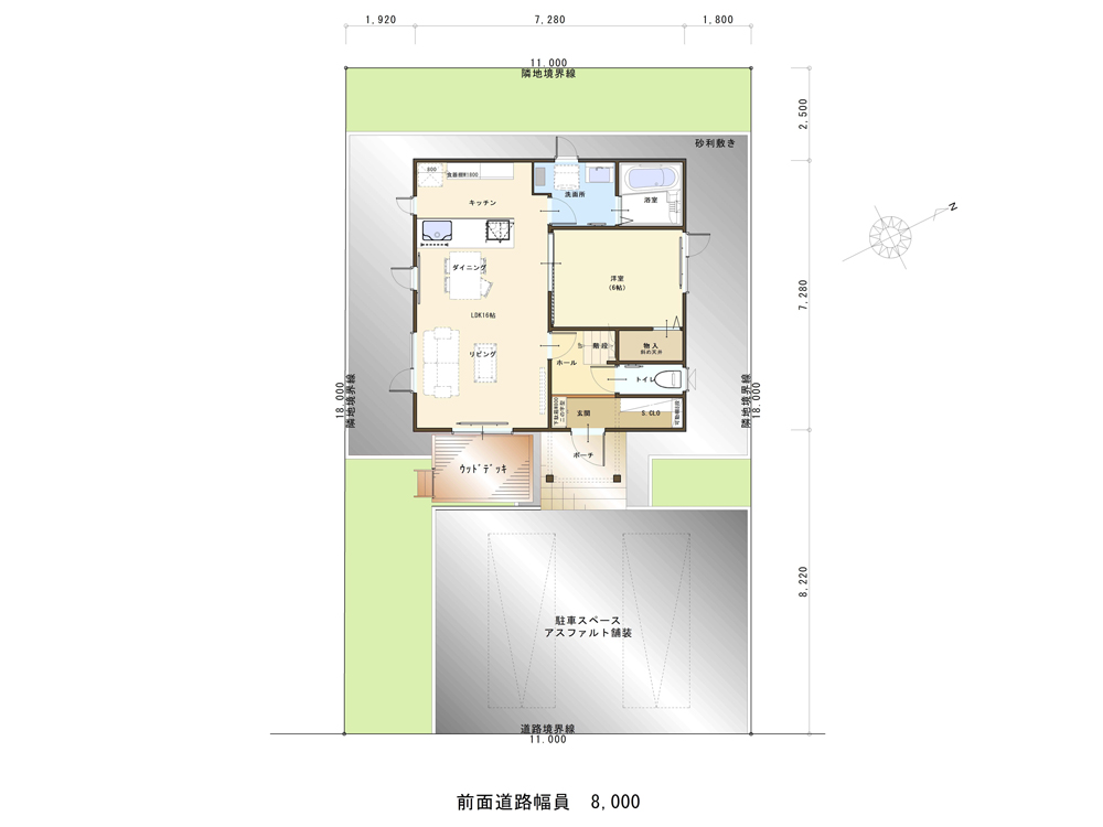 札幌 平岡のモデルハウス アレス 配置図