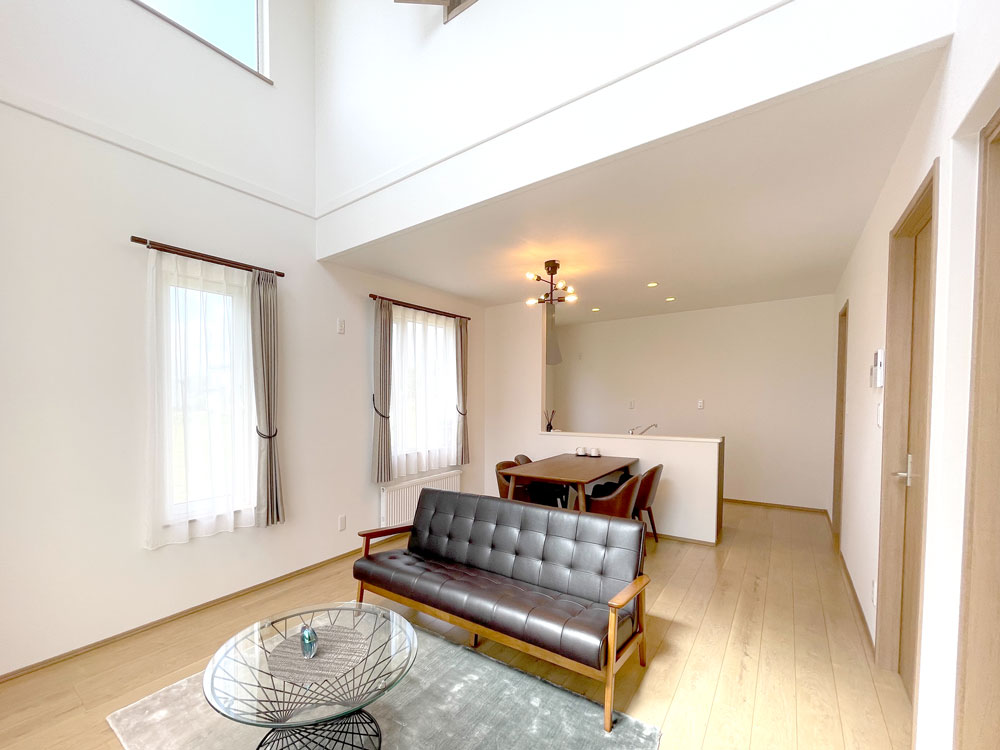 恵庭 島松寿町のモデルハウス リビング