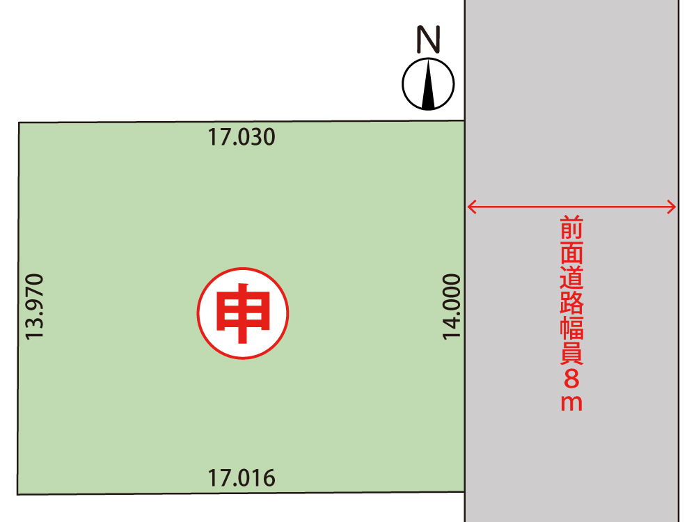 札幌 真栄4条3丁目131-138 区画図