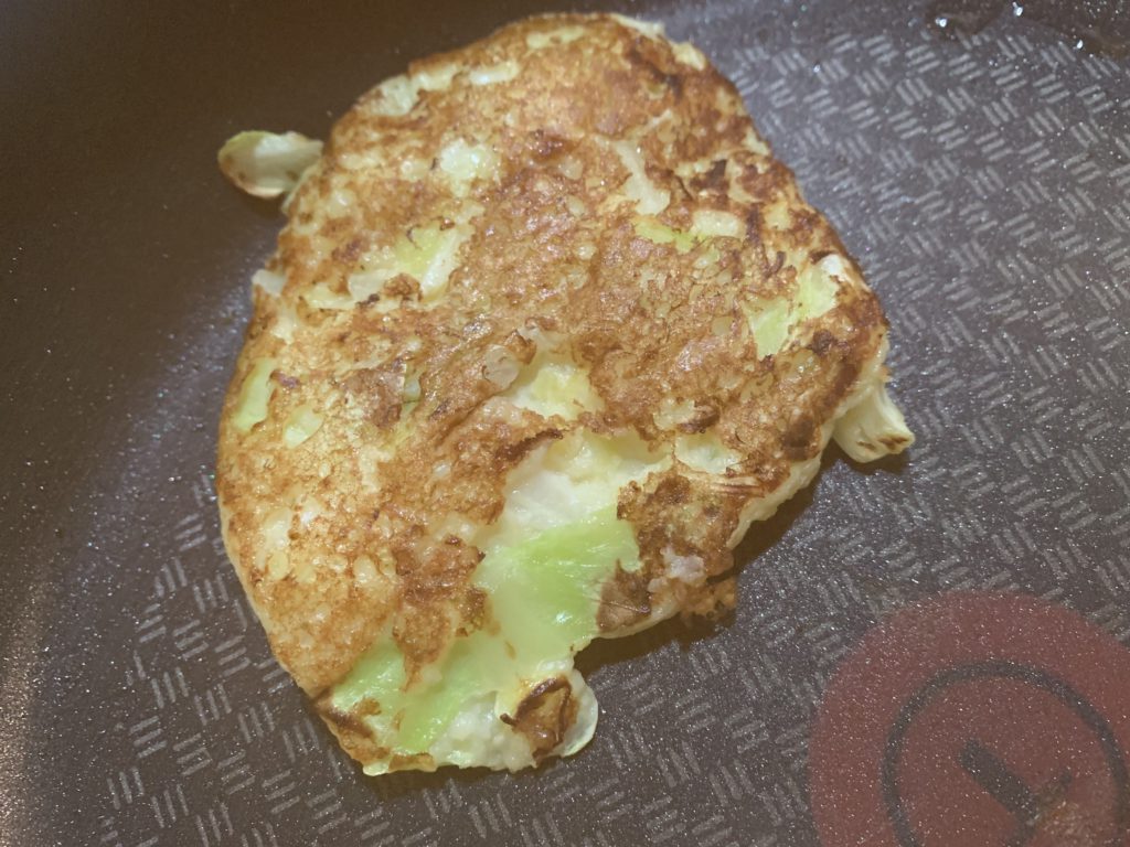 自宅で長芋のお好み焼き