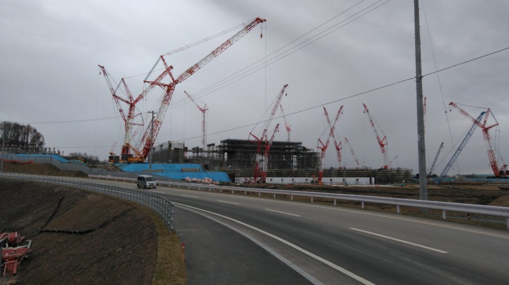 北広島ボールパーク建設現場へ