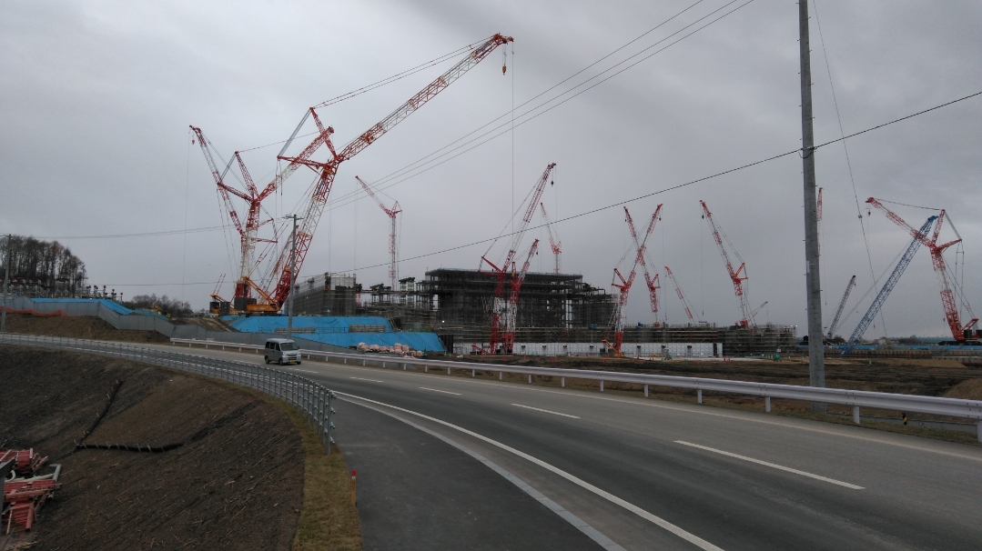 北広島ボールパーク建設現場へ