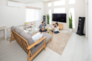 開放感ある玄関やリビングなどこだわりの詰まった住まい
