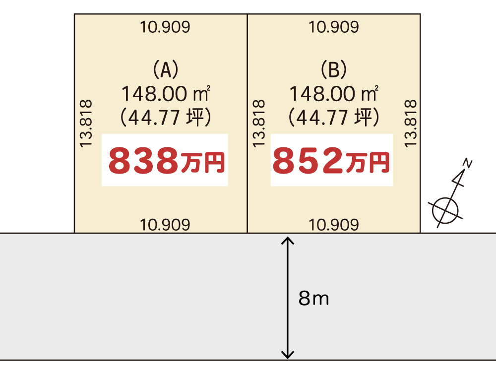 札幌市手稲区前田8条17丁目658-30・658-31（住居表示：5-30）