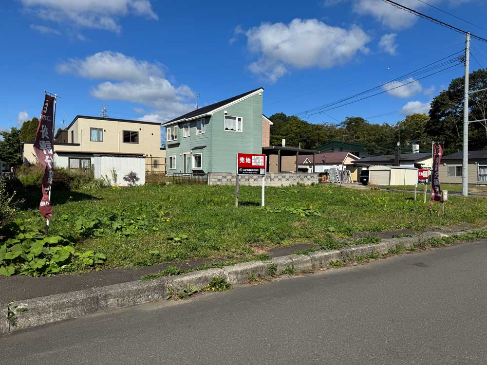 千歳市 富丘2丁目596-38 現地土地写真