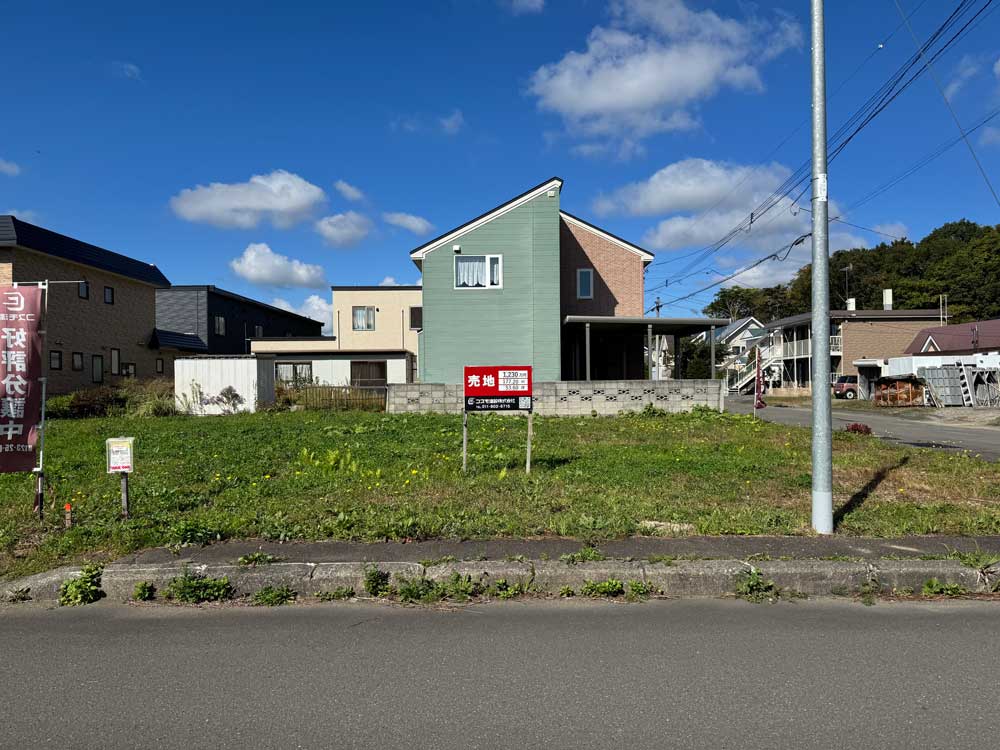 千歳市 富丘2丁目596-38 現地土地写真