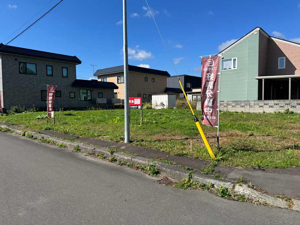 千歳市 富丘2丁目596-38 現地土地写真
